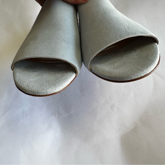 M. Gemi Womens Nuvola Pale Powder Blue Suede Mules Sandals Slip On Slides 39.5 9 - Picture 10 of 10